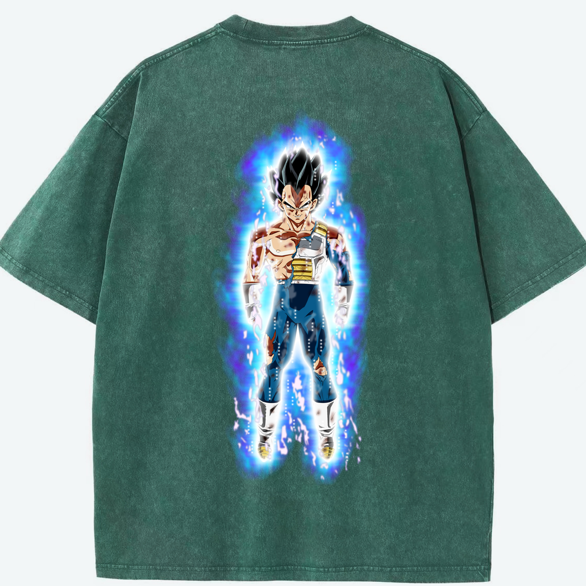 （画像用） ドラゴンボール ベジータ四世（Bejīta Yonsei）DRAGON BALL Vegeta IV 綿100% ヴィンテージ風 半袖Tシャツ（背面プリント）